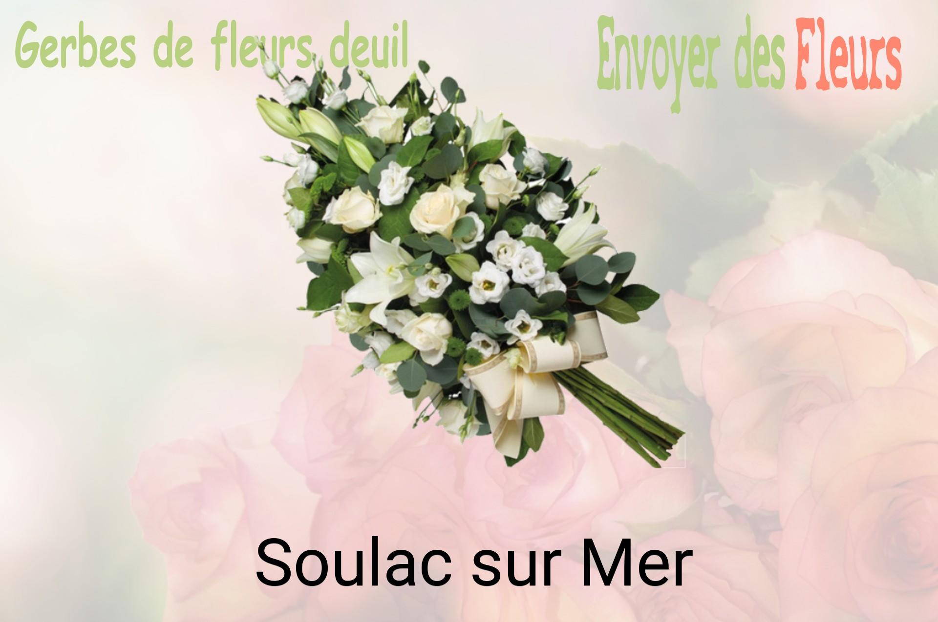 Gerbe de fleurs de deuil livrée à Soulac-sur-Mer